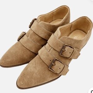Splendid Carla Suede Buckle Shoes- Tan size 9